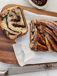 High angle view babka