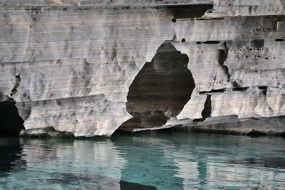 Rock formations in sea