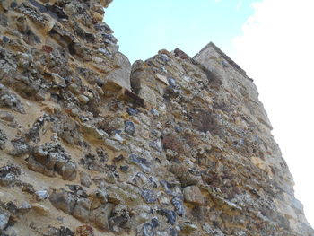 Low angle view of rock formation