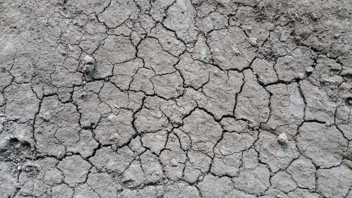 Full frame shot of cracked land