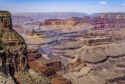 Aerial view of rock formations