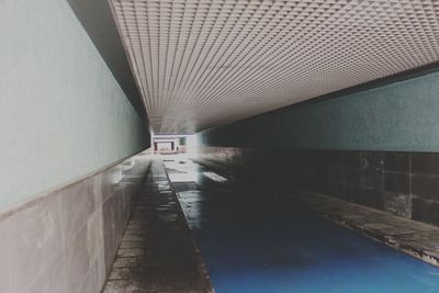 View of empty subway tunnel