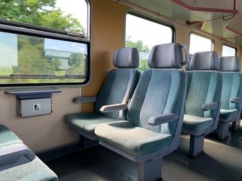 Empty seats in train