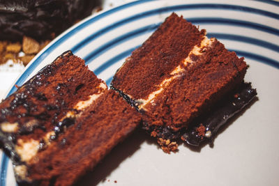 Close-up of cake in plate