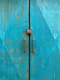 Full frame shot of rusty metal door