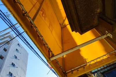 Low angle view of yellow building