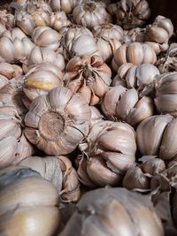 Full frame shot of onions for sale at market