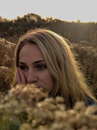 Portrait of a beautiful young woman