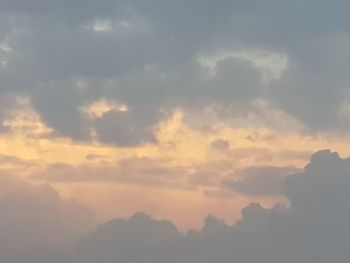 Low angle view of sky during sunset