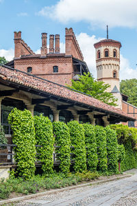 The beautiful medieval village in the valentino park in turin