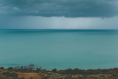 Scenic view of turquoise sea against sky