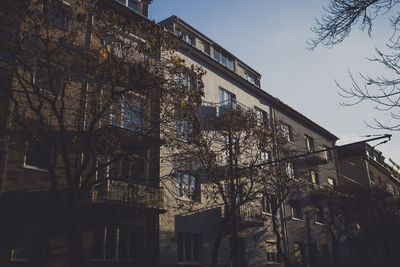 Low angle view of house against clear sky