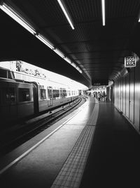 Train on railroad station platform