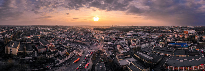 Aerial view of city