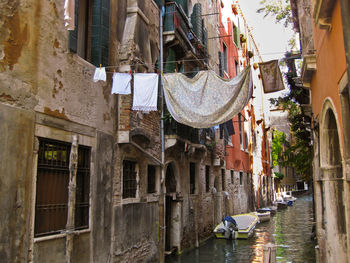 Clothes drying on clothesline