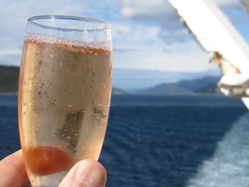 Close-up of hand holding drink