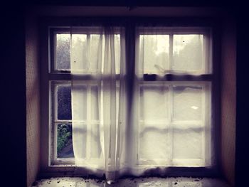 Closed window at home