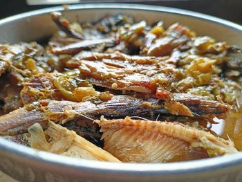 Traditional food made from dried fish and mixed with salt