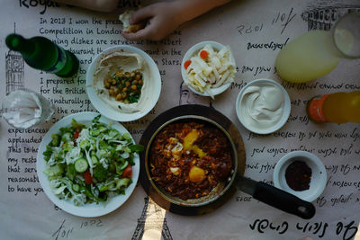 Close-up of food on table