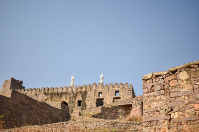 Golconda fort architectural ruined wall designs