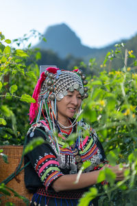 Portrait of smiling woman