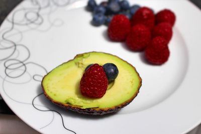 Close-up of dessert in plate