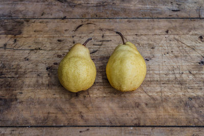 Directly above shot of fruits on table