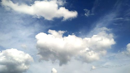 Low angle view of clouds in sky