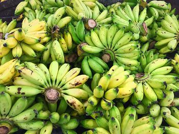 High angle view of fruits for sale in market