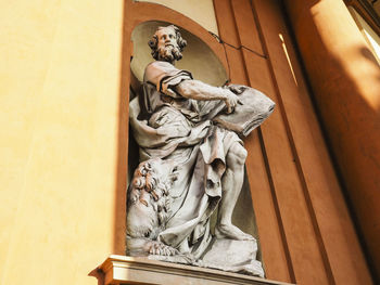 Low angle view of angel statue