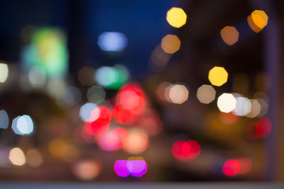 Defocused image of illuminated lights