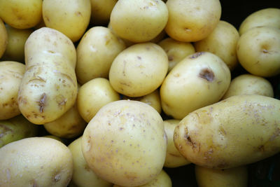 Full frame shot of eggs for sale in market