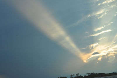 Low angle view of cloudy sky