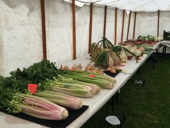 Vegetables on table