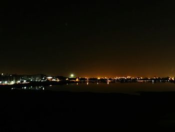 View of illuminated cityscape