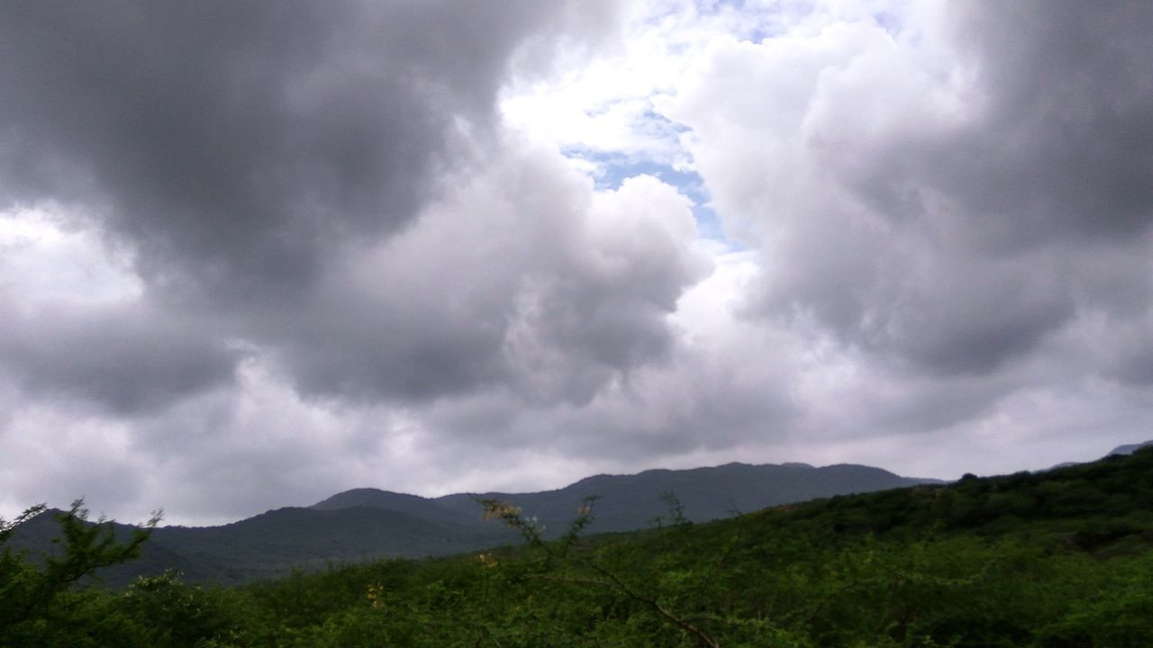 sky, nature, cloud - sky, tranquil scene, tranquility, scenics, beauty in nature, outdoors, day, mountain, landscape, no people, storm cloud, tree