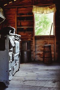 Close-up of wooden door