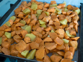 High angle view of vegetables