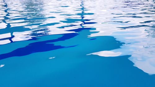 High angle view of swimming pool in lake