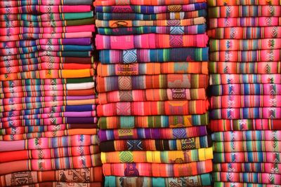 Full frame shot of multi colored market stall