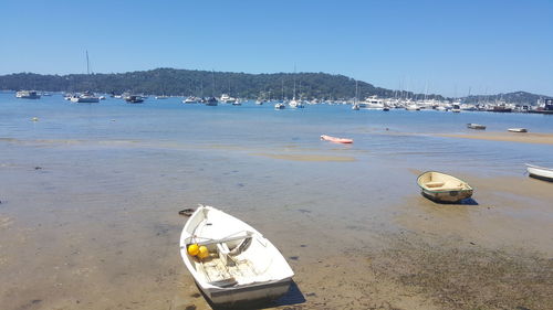 Boats in sea