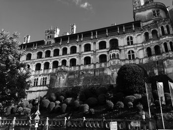 Low angle view of historic building against sky