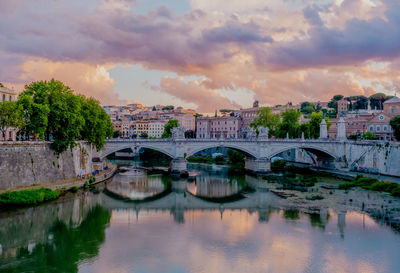 Bridge over river against sky