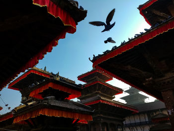 Low angle view of traditional building against sky
