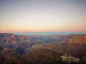 Scenic view of landscape against clear sky