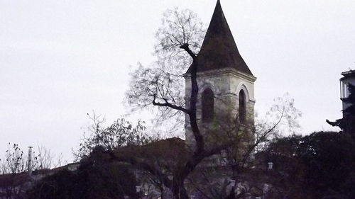 Low angle view of church against sky