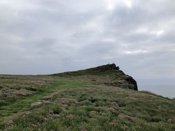 Scenic view of land against sky