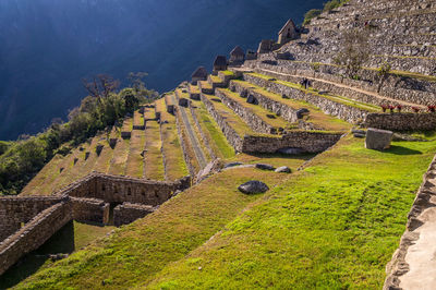 High angle view of old ruin