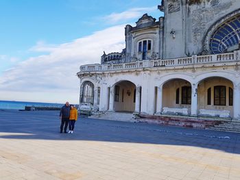 People in front of church