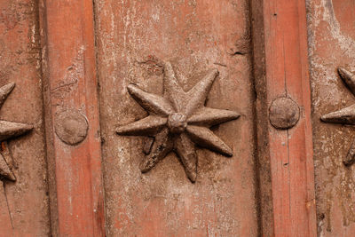 Close-up of old weathered door